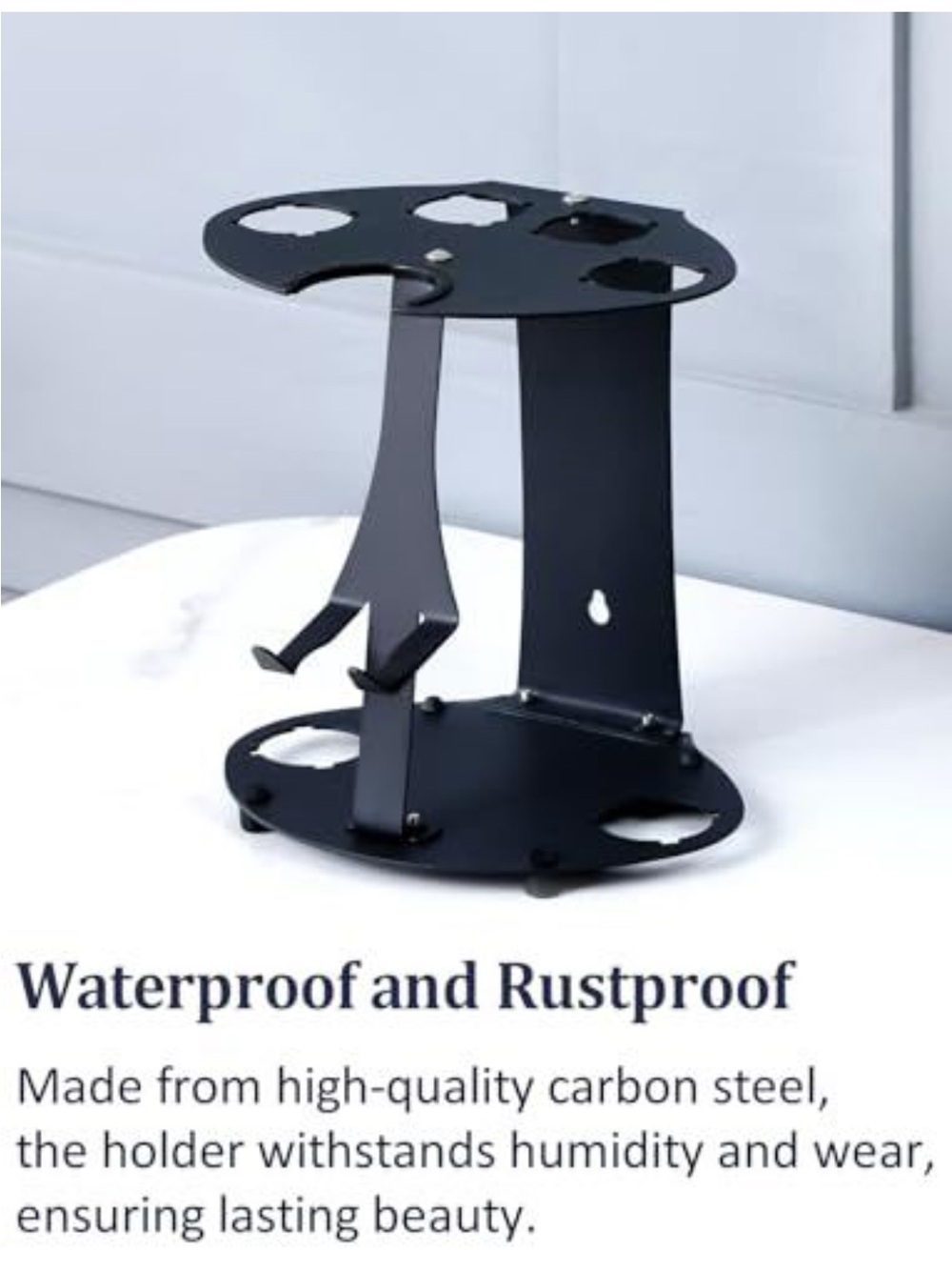 Black Metal Multi-Tool/Brush Holder Stand